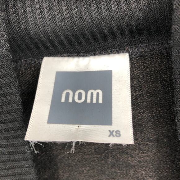 Nom Maternity Womens Luna Sweater XS Dark Gray Stretch Shawl Collar Knit - Picture 7 of 9